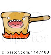 Cartoon Of A Kitchen Pot Mascot Royalty Free Vector Clipart