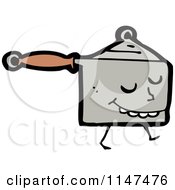 Cartoon Of A Kitchen Pot Mascot Royalty Free Vector Clipart