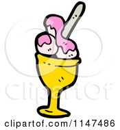 Cartoon Of An Ice Cream Sundae Royalty Free Vector Clipart