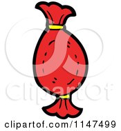 Cartoon Of A Pice Of Hard Candy Royalty Free Vector Clipart by lineartestpilot