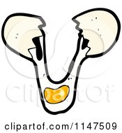 Cartoon Of A Cracked Egg Royalty Free Vector Clipart