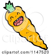 Cartoon Of A Laughing Carrot Mascot Royalty Free Vector Clipart