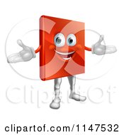 Poster, Art Print Of Happy Red Book Mascot