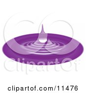 Purple Waterdrop And Ripples