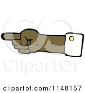 Cartoon Of A Pointing Hand Royalty Free Vector Clipart
