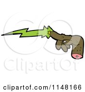 Cartoon Of A Pointing Finger Casting A Magic Spell Royalty Free Vector Clipart