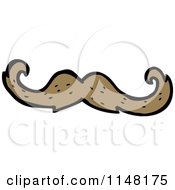 Cartoon Of A Mustache Royalty Free Vector Clipart by lineartestpilot