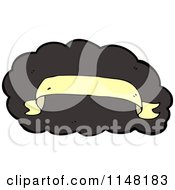 Poster, Art Print Of Yellow Banner Over A Black Cloud