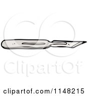 Cartoon Of A Scalpel Royalty Free Vector Clipart by lineartestpilot