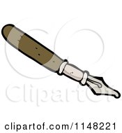Cartoon Of A Fountain Pen Royalty Free Vector Clipart