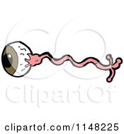 Cartoon Of A Nerve And Eyeball Royalty Free Vector Clipart