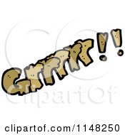 Cartoon Of A Comic Sound Grrrrr Royalty Free Vector Clipart by lineartestpilot