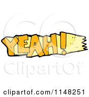 Cartoon Of The Word Yeah Royalty Free Vector Clipart