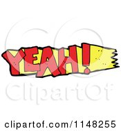 Cartoon Of The Word Yeah Royalty Free Vector Clipart by lineartestpilot