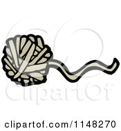 Cartoon Of A Ball Of Brown Yarn Royalty Free Vector Clipart by lineartestpilot