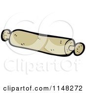 Cartoon Of A Baking Rolling Pin Royalty Free Vector Clipart by lineartestpilot