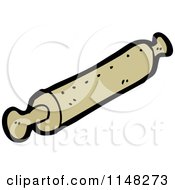 Cartoon Of A Baking Rolling Pin Royalty Free Vector Clipart by lineartestpilot