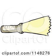Cartoon Of A Flashlight Royalty Free Vector Clipart