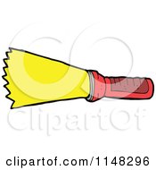 Cartoon Of A Shining Flashlight Royalty Free Vector Clipart