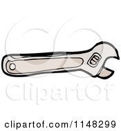 Cartoon Of A Wrench Royalty Free Vector Clipart