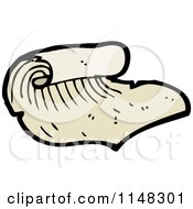 Cartoon Of A Curling Scroll Royalty Free Vector Clipart by lineartestpilot