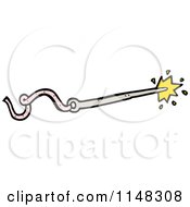 Cartoon Of A Sewing Needle Royalty Free Vector Clipart