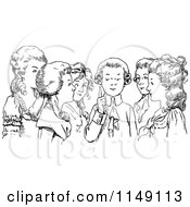 Poster, Art Print Of Retro Vintage Black And White Boy Chatting With Girls