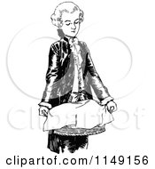 Clipart Of A Retro Vintage Black And White Boy With A Basket Royalty Free Vector Illustration by Prawny Vintage