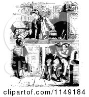 Poster, Art Print Of Retro Vintage Black And White Children At A Book Store