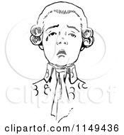 Clipart Of A Retro Vintage Black And White Crying Young Man Royalty Free Vector Illustration