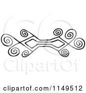 Clipart Of A Retro Vintage Black And White Swirl Design Royalty Free Vector Illustration