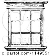 Poster, Art Print Of Retro Vintage Black And White Window