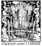 Clipart Of A Retro Vintage Black And White Man On The Back Of A Carriage Royalty Free Vector Illustration by Prawny Vintage