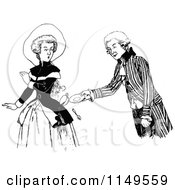 Retro Vintage Black And White Man Spilling A Drink On A Woman