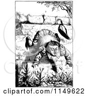 Poster, Art Print Of Retro Vintage Black And White Humpty Dumpty Falling
