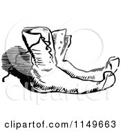 Clipart Of A Retro Vintage Black And White Pair Of Boots Royalty Free Vector Illustration by Prawny Vintage