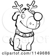 Poster, Art Print Of Black And White Reindeer Dog Sitting
