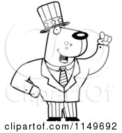 Poster, Art Print Of Black And White Uncle Sam Dog In A Suit