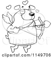 Poster, Art Print Of Black And White Chubby Dog Cupid