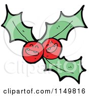 Cartoon Of A Christmas Holly Berry Mascot Royalty Free Vector Clipart