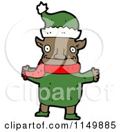 Cartoon Of A Christmas Elf Royalty Free Vector Clipart