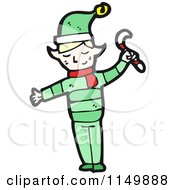 Cartoon Of A Christmas Elf Royalty Free Vector Clipart