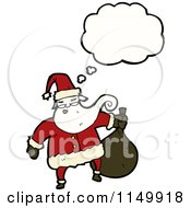 Poster, Art Print Of Thinking Santa