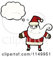 Poster, Art Print Of Thinking Santa