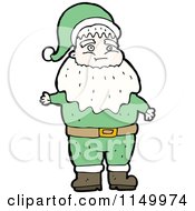 Poster, Art Print Of Green Santa