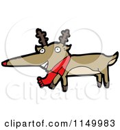 Cartoon Of A Christmas Reindeer Royalty Free Vector Clipart