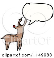 Poster, Art Print Of Reindeer With A Thought Balloon