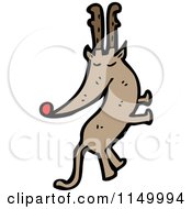 Cartoon Of A Christmas Reindeer Royalty Free Vector Clipart