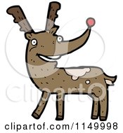 Cartoon Of A Christmas Reindeer Royalty Free Vector Clipart