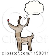 Poster, Art Print Of Thinking Christmas Reindeer